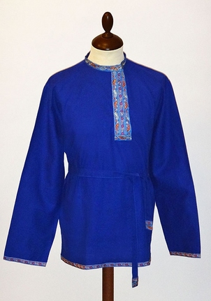 Косоворотка РК-4/7 хлопок синяя