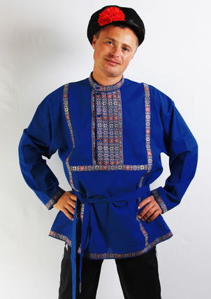 Косоворотка ЦАР -РЦ-01 синяя